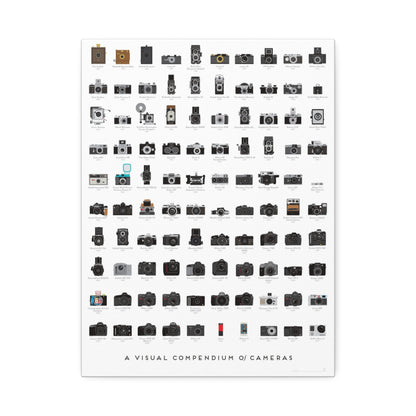 A Visual Compendium Of Cameras Poster, Camera History Guide Vertical Poster