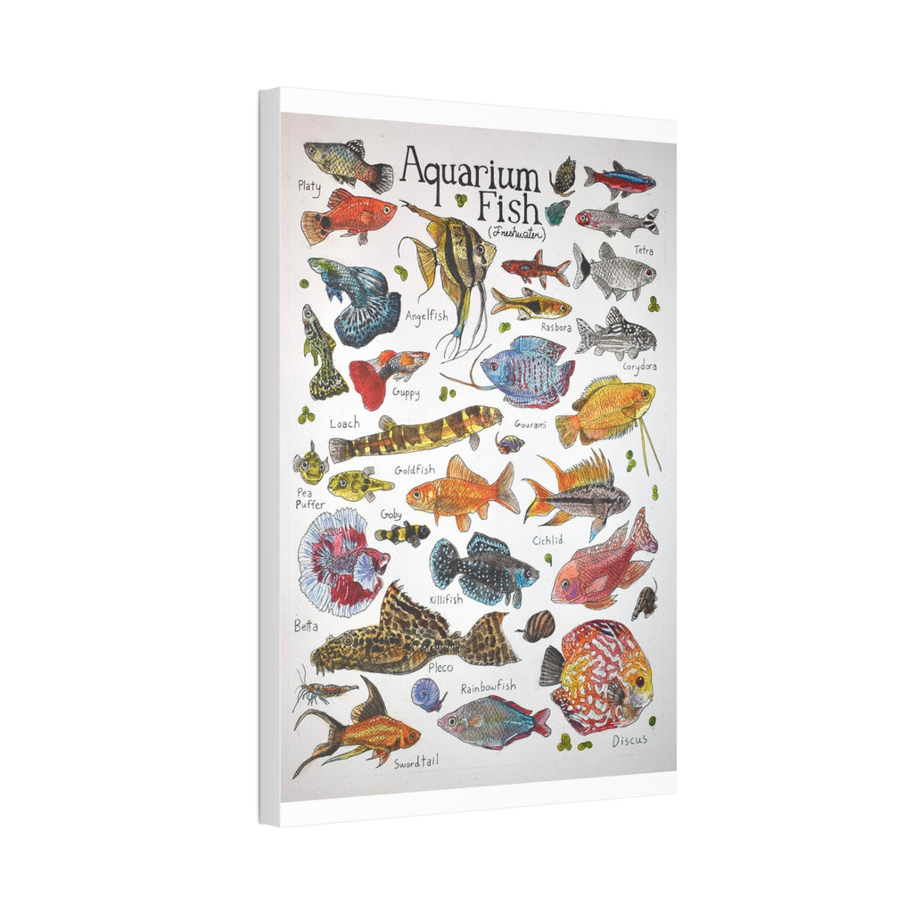 Aquarium Fish Freshwater Aquarium Fish Vertical Poster and Canvas