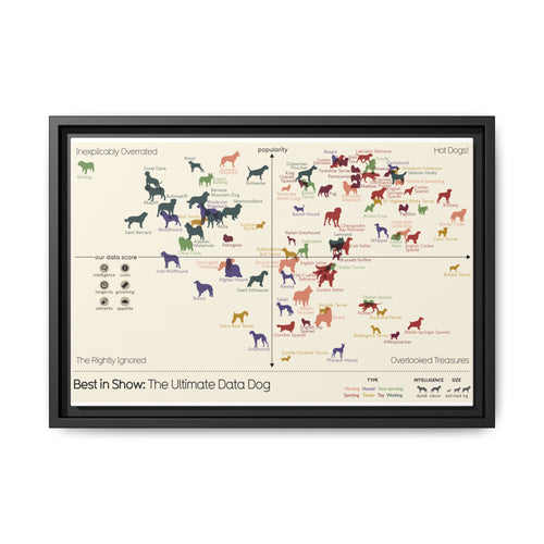 Best In Show The Ultimate Data Dog Dog Breeds Popularity Intelligence Vertical Poster