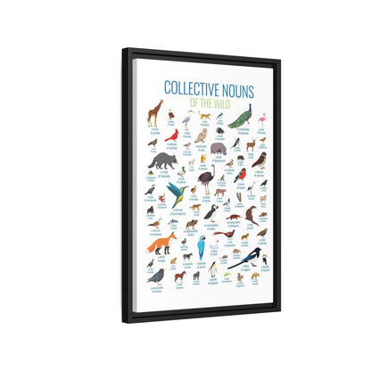Collective Nouns Of The Wild Animals Birds Mammals Vertical Poster