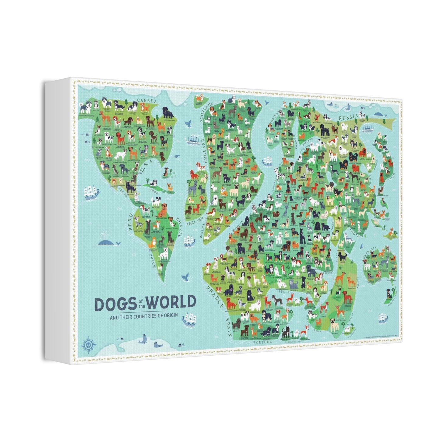 Dogs Of World Dog Breeds Countries Of Origin Vertical Poster