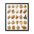 Dumplings Around the World Poster, International Dumpling Types Chart, Global Dumpling Guide, Culinary Food Educational Canvas Print