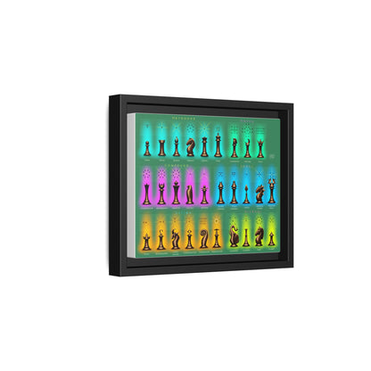 Fairy Chess Pieces Guide Poster, Chess Variants And Pieces Identification Horizontal Poster