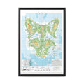 Fox Family Tree Map Poster, Canidae Evolution Chart Print, Fox Species Identification Wall Art, Wildlife Gift
