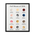 Full Moons of 2026 Vertical Poster and Canvas