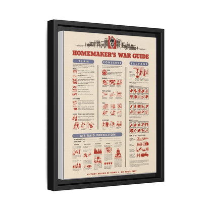 Homemaker's War Guide Poster, Wartime Homefront Reference Vertical Poster