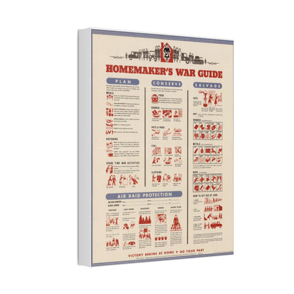 Homemaker's War Guide Poster, Wartime Homefront Reference Vertical Poster