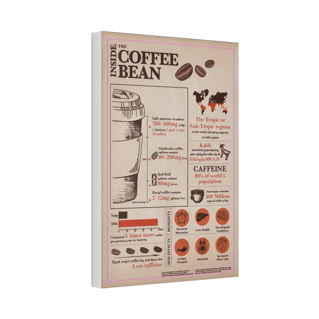 Inside the Coffee Bean Coffee Bean Guide Vertical Poster and Canvas