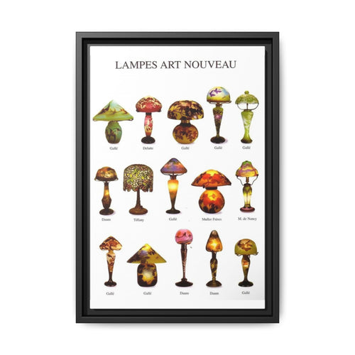 Lamps Art Nouveau Poster, Art Nouveau Lamp Collection Vertical Poster