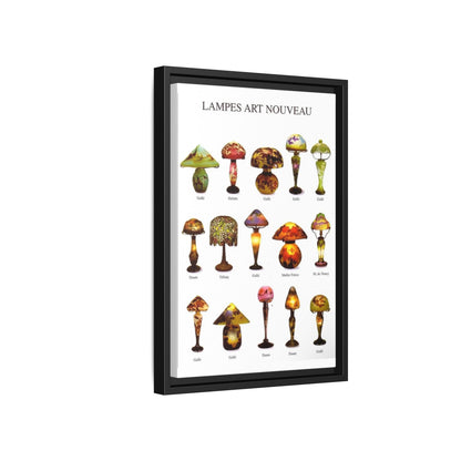 Lamps Art Nouveau Poster, Art Nouveau Lamp Collection Vertical Poster