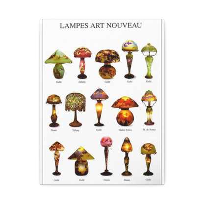 Lamps Art Nouveau Poster, Art Nouveau Lamp Collection Vertical Poster