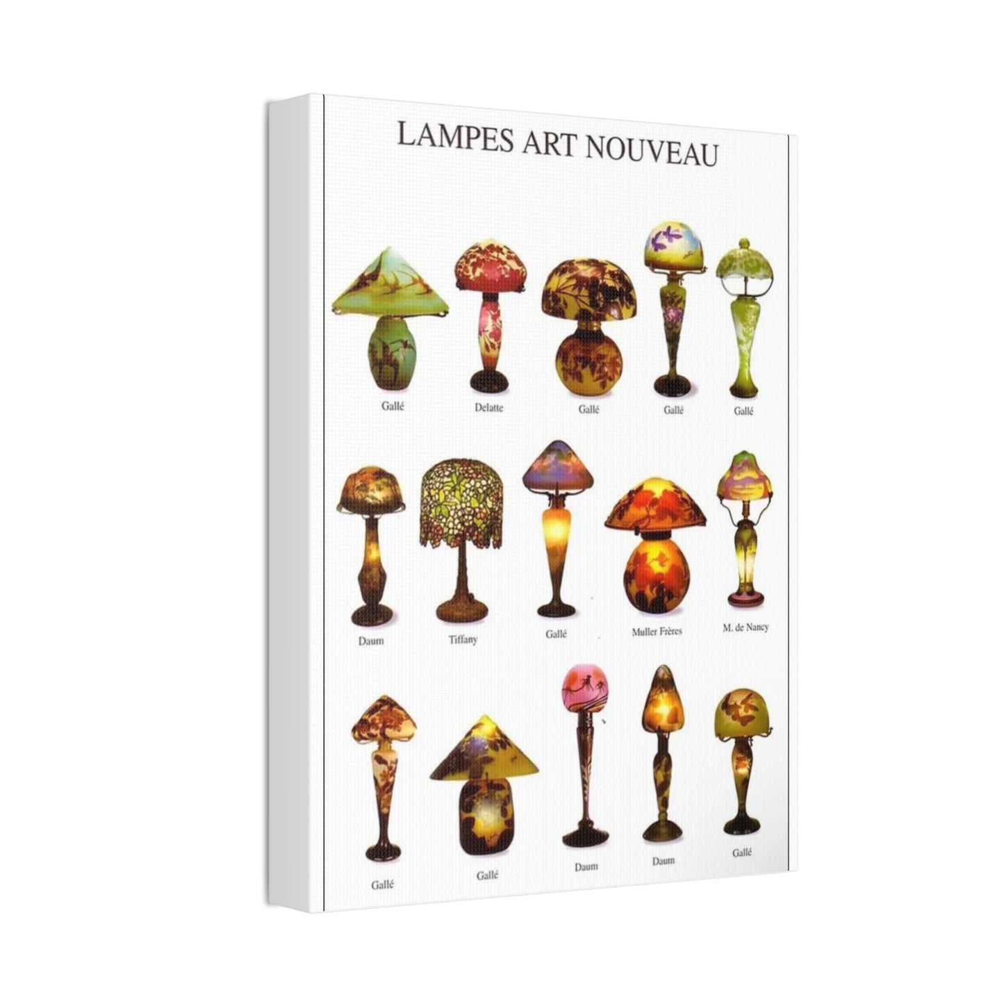 Lamps Art Nouveau Poster, Art Nouveau Lamp Collection Vertical Poster