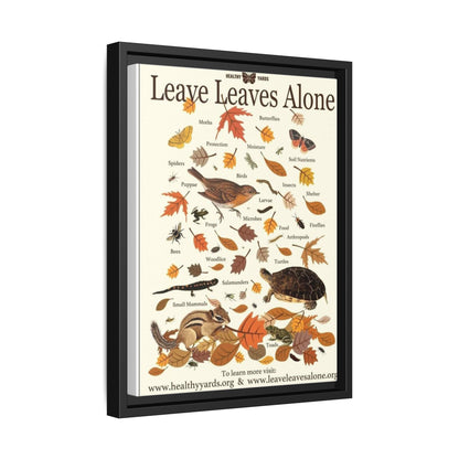 Leave Leaves Alone Poster, Healthy Yards Nature Guide Vertical Poster