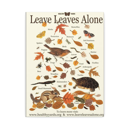 Leave Leaves Alone Poster, Healthy Yards Nature Guide Vertical Poster