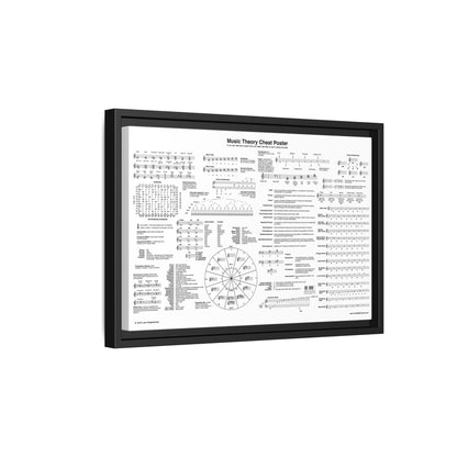 Music Theory Cheat Poster, Music Theory Reference Guide Horizontal Poster