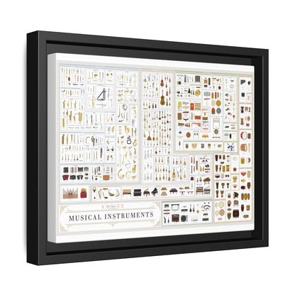 Musical Instruments Chart Poster, Types Of Musical Instruments Vertical Poster