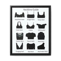 Neckline Guide Poster, Women's Neckline Styles Chart, Fashion Neckline Identification Guide, Clothing Design Educational Canvas Print