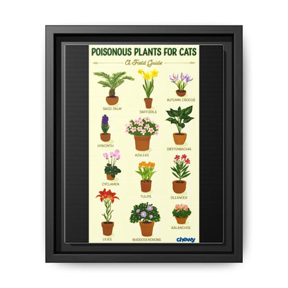 Poisonous Plants For Cats Poster, Pet Safety Guide Vertical Poster
