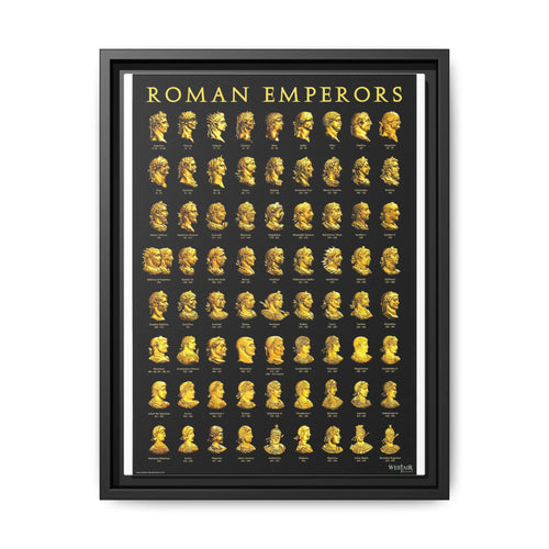 Roman Emperors Timeline Poster, Ancient Rome History Chart Vertical Poster