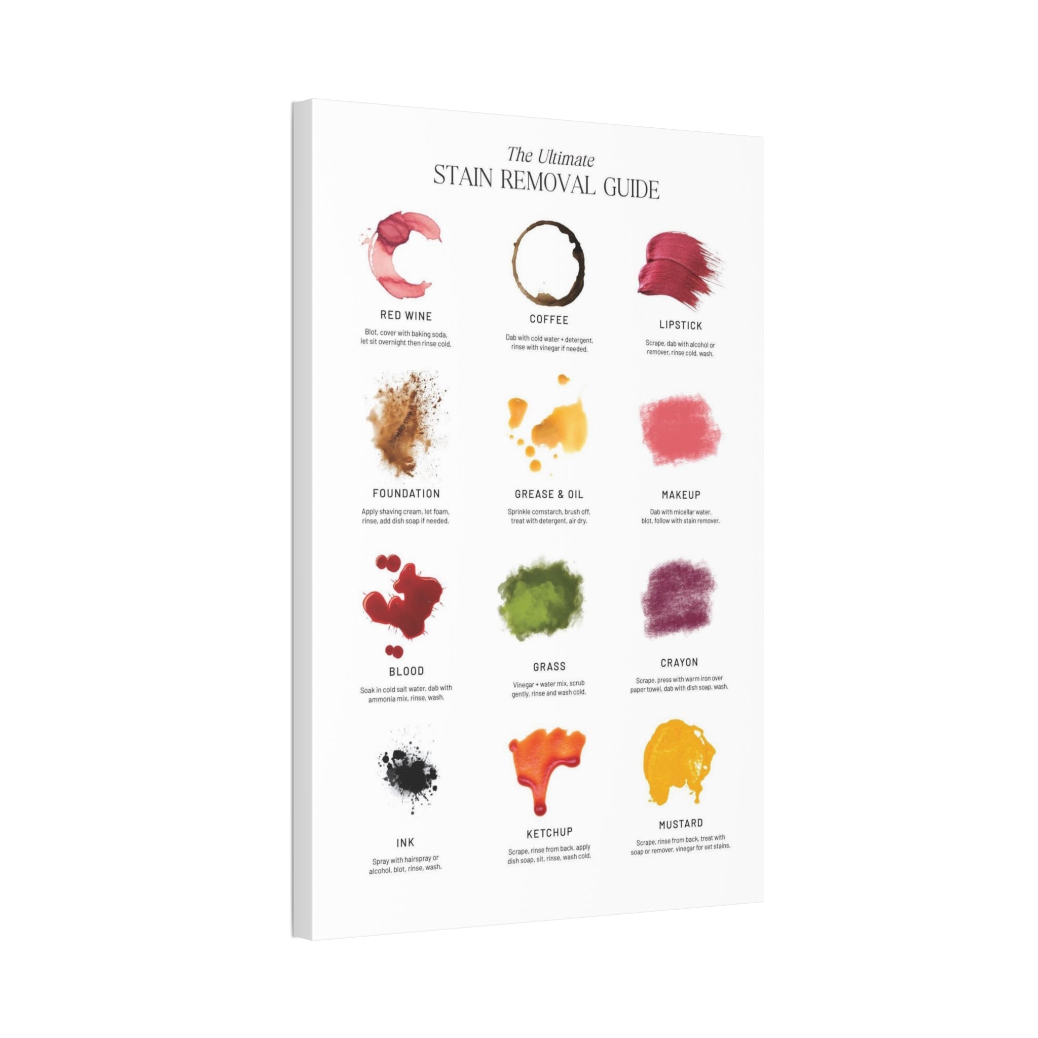 The Ultimate Stain Removal Guide Vertical Poster and Canvas