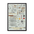 Traditional Japanese Weapons Poster, Samurai and Ninja Weapons Identification Chart, Martial Arts History Wall Art Canvas Print