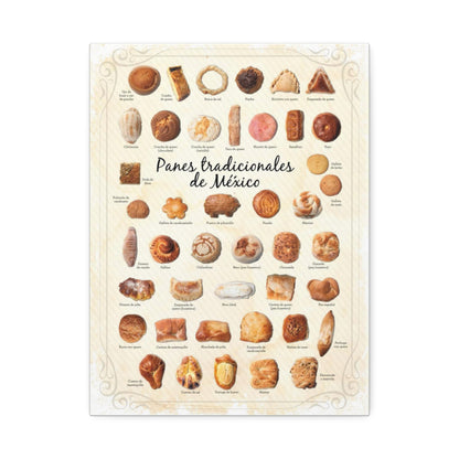 Traditional Mexican Breads Mexican Bakery Guide, Pan Dulce History Vertical Poster
