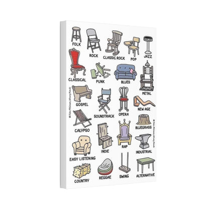 Types Of Musical Chairs Poster, Musical Guide Vertical Poster