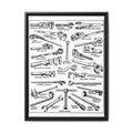 Types of Wrenches Poster, Wrench Identification Chart, Adjustable and Pipe Wrench Reference Guide, Workshop Tool Identification Print, Mechanic Garage Wall Art, DIY Hand Tool Decor