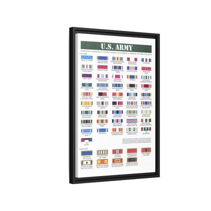 U.S. Army Ribbons Medal Of Honor Distinguished Service Cross Vertical Canvas And Poster
