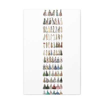 Women's Fashion 1784 to 1866 Vertical Poster