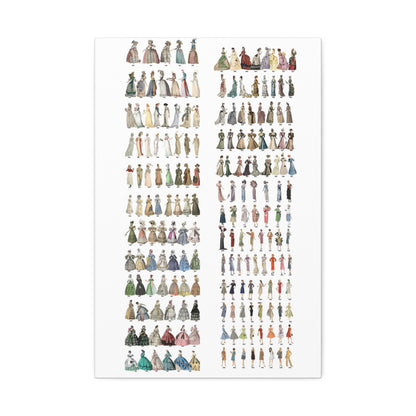 Women's Fashion History Poster, Dress Styles Through The Ages Vertical Poster